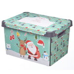 Коробка для хранения елочных игрушек Веселая Компания - New Year 41*30 см бирюзовая