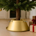 Подставка для елки 38*14 см, высотой до 2 м, диаметр ствола до 15 см, золотая