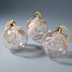 Набор стеклянных шаров Амалия Эсте 8 см, 3 шт