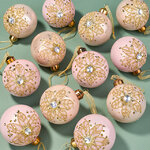 Набор стеклянных шаров Villa Farnesina 8 см, 12 шт