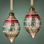 Набор стеклянных елочных игрушек Rosoline 10 см, 2 шт, подвеска