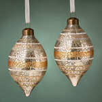 Набор стеклянных елочных игрушек Vintage Christmas: Antico Stile 10 см, 2 шт, подвеска