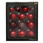 Набор стеклянных шаров Modellato - Красный 7 см, 13 шт