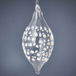 Стеклянная елочная игрушка Сосулька Ачиреале 12 см, подвеска