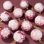 Набор стеклянных шаров Поленн Фрежюс 8 см, 12 шт