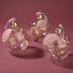 Набор стеклянных шаров Сады Лебур 8 см, 3 шт