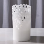 Восковая LED свеча на батарейках Клара 15*8 см белая