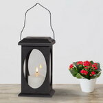 Декоративный фонарь со свечой Dafna 23 см черный