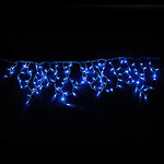 Светодиодная гирлянда Бахрома Айсикл 2*0.8м, 120 синих LED ламп, белый КАУЧУК, соединяемая, IP65