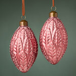 Набор стеклянных елочных игрушек Campo de Quaro 13 см розовый, 2 шт