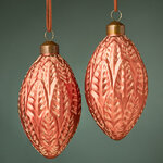 Набор стеклянных елочных игрушек Campo de Quaro 13 см янтарный, 2 шт