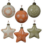 Набор стеклянных елочных игрушек Johnston 8 см, 12 шт