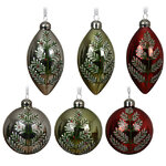 Набор стеклянных елочных игрушек Dingwall 8 см, 12 шт