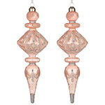 Набор стеклянных елочных игрушек Barbiano 24 см пудровые, 2 шт