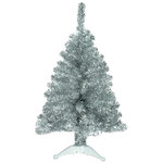 Искусственная серебряная елка Северное Сияние 90 см, фольга