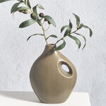 Фарфоровая ваза кувшин Cremato 20 см оливковая