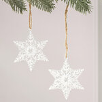 Набор елочных игрушек Снежинки - West Linton 8 см, 2 шт