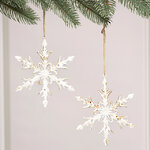 Набор елочных игрушек Снежинки Alessano 12 см, 2 шт