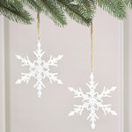 Набор елочных игрушек Снежинки Allerona 12 см, 2 шт
