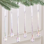 Набор елочных игрушек Сосульки - Loro Chuffenna 16 см, 6 шт