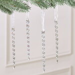 Набор елочных игрушек Сосульки Luchignano 14 см, 4 шт