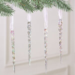 Набор елочных игрушек Сосульки Gonerby 22 см, 4 шт