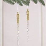 Набор елочных игрушек Сосульки Savelli 28 см, 2 шт