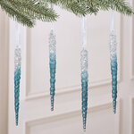 Набор елочных игрушек Сосульки Malgrate 18 см, 4 шт