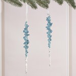 Набор елочных игрушек Сосульки Mokonesi 26 см голубая, 2 шт