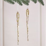 Набор елочных игрушек Сосульки Liquid Gold 30 см, 2 шт