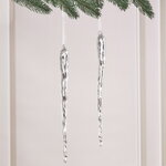 Набор елочных игрушек Сосульки Liquid Silver 30 см, 2 шт