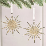 Набор елочных игрушек Снежинки Golden Glow 15 см, 2 шт