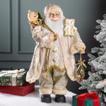 Фигура под елку Санта-Клаус в золотом кафтане 60 см