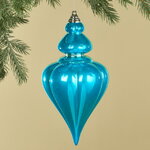 Елочная игрушка Сосулька Medley 23 см бирюзовая, пластик