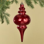Елочная игрушка Сосулька Muliphein 25 см бордовая, пластик