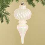 Елочная игрушка Сосулька Capella 26 см белая, пластик