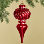 Елочная игрушка Сосулька Capella 26 см красная, пластик