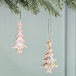 Елочная игрушка Елочка Rainbow Glow 10 см золотая, 2 шт