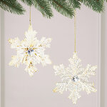 Набор елочных игрушек Снежинки Golden Cristal 13 см, 2 шт