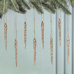 Набор елочных игрушек Сосульки - Senlis 10 см золотой, 8 шт