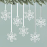 Набор елочных игрушек Снежинки - Westbury 15 см, 7 шт