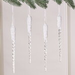 Набор елочных игрушек Сосульки - Laperuz 23 см, 4 шт