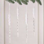 Набор елочных игрушек Сосульки - Lascaban 29 см, 4 шт