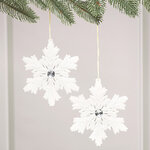 Набор елочных игрушек Снежинки - Ribovelle 12 см, 2 шт