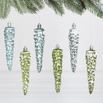 Елочные игрушки Шишки - Frosted Melody 14 см, 6 шт, пластик