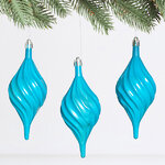 Елочные игрушки Сосульки Melodia di Ghiaccio 13 см голубой, 3 шт, пластик