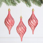 Елочные игрушки Сосульки Melodia di Ghiaccio 13 см розовый, 3 шт, пластик