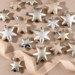 Набор елочных игрушек Звезды: Pistachio Xmas 5-6 см, 16 шт, пластик, подвеска