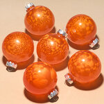 Елочные ПЭТ шары Albertine - Flaming Sky 8 см, 6 шт