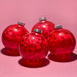 Елочные ПЭТ шары Albertine - Garnet Bracelet 10 см, 4 шт